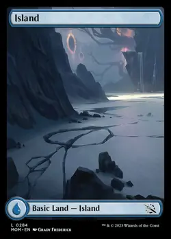1x Island (284) - FULL ART MTG March of the Machine NM Magic Regular - Image 1