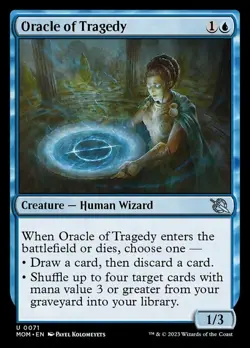 1x Oracle of Tragedy - Foil MTG March of the Machine NM Magic Foil - Image 1