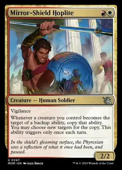 1x Mirror-Shield Hoplite - Foil MTG March of the Machine NM Magic Foil - Image 1