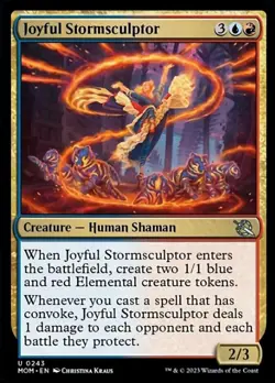 1x Joyful Stormsculptor - Foil MTG March of the Machine NM Magic Foil - Image 1