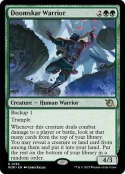 1x Doomskar Warrior - Foil MTG March of the Machine NM Magic Foil - Image 1