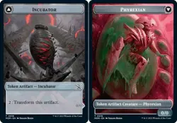 1x Incubator (16) // Phyrexian (16) Token MTG March of the Machine NM Magic Regu - Image 1