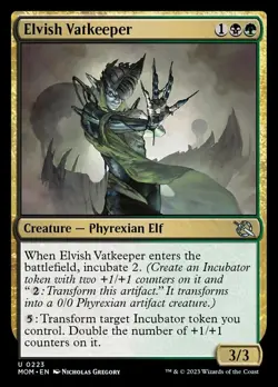 1x Elvish Vatkeeper - Foil MTG March of the Machine NM Magic Foil - Image 1