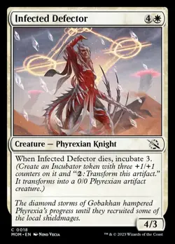 1x Infected Defector - Foil MTG March of the Machine NM Magic Foil - Image 1
