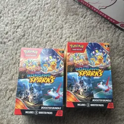 Pokemon Surging Sparks SV08 Booster Bundle x2 TCG 6 packs New Sealed - Image 1