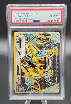 PSA 10 Gem Mint 2016 POKEMON XY FATES COLLIDE #79 LUGIA BREAK - Image 1