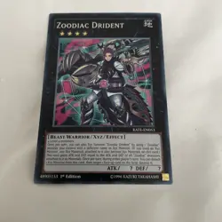 Yugioh Tcg Zoodiac Drident RATE-EN053 Secret Rare 1st Ed Near Mint Single! - Image 2