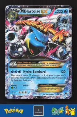 2014 Pokemon XY Base Set 30/146 M Blastoise EX - Image 1