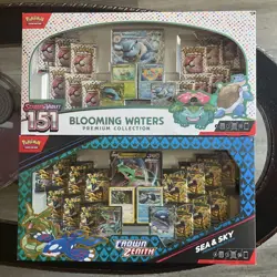 Pokemon 151 Blooming Waters and Crown Zenith Sea & Sky Premium Collection Boxes - Image 1