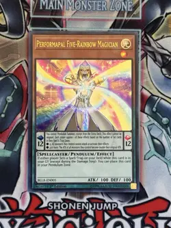 Yugioh! Preformapal Five-Rainbow Magician Ultra Rare Near Mint 1st Ed BLLR-EN005 - Image 1