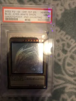 Yugioh - PSA 9 Mint - Blue Eyes White Dragon - Ghost Rare - GFP2 - Image 1