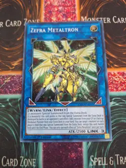 Yugioh Zefra Metaltron EXFO-EN097 Super Rare 1st Edition Near Mint - Image 1