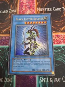 Yugioh Black Luster Soldier SYE-024 Ultra Rare 1st Edition Moderately Played - Image 1