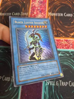 Yugioh Black Luster Soldier SYE-024 Ultra Rare 1st Edition Moderately Played - Image 2