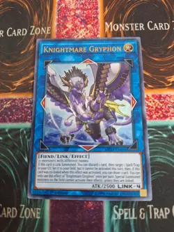 Yugioh Knightmare Gryphon MP19-EN029 Ultra Rare 1st Edition Near Mint - Image 1
