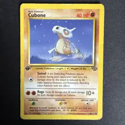 Pokemon TCG Cubone Jungle Card 50/64 Regular Common 1st Edition - Image 1