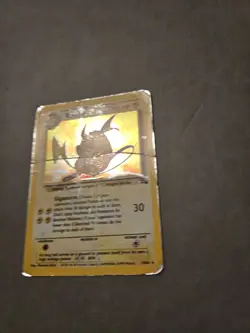 Pokemon TCG Raichu Fossil Holo Card 14/62 Unlimited Holo Rare - Image 2