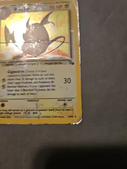 Pokemon TCG Raichu Fossil Holo Card 14/62 Unlimited Holo Rare - Image 4