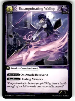 Grand Archive TCG Distorted Reflections Card DTR EN-211 UC Exsanguinating Wallop - Image 1