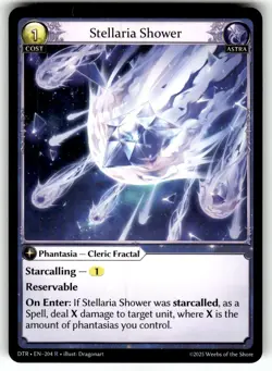 Grand Archive TCG Distorted Reflections Card DTR EN-204 R Stellaria Shower - Image 1