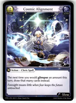 Grand Archive TCG Distorted Reflections Card DTR EN-202 R Cosmic Alignment - Image 1