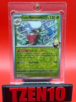 Cynthia's Roserade Reverse Holo #008/182 SV10: Destined Rivals Pokemon Card NM - Image 1