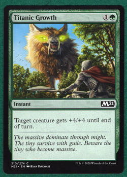 Titanic Growth - Core Set 2021 M21 #210 - Magic: The Gathering MTG Card - Image 1