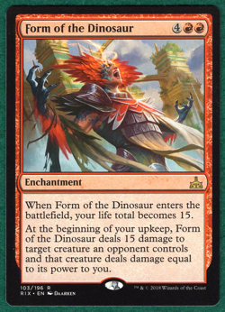Form Of The Dinosaur - Rivals Of Ixalan RIX #103 - Magic: The Gathering MTG Card - Image 1