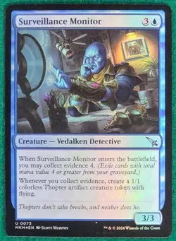 Surveillance Monitor (Foil) - Murder At Karlov Manor MKM #0073 - Magic MTG Card - Image 1
