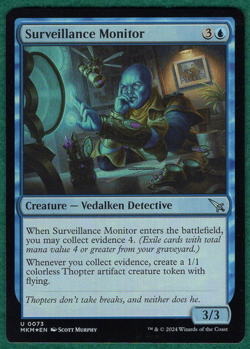 Surveillance Monitor (Foil) - Murder At Karlov Manor MKM #0073 - Magic MTG Card - Image 2