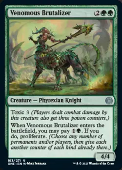 1x Venomous Brutalizer - Foil MTG Phyrexia: All Will Be One NM Magic Foil - Image 1