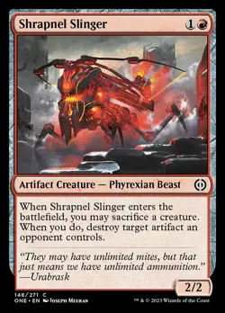 1x Shrapnel Slinger - Foil MTG Phyrexia: All Will Be One NM Magic Foil - Image 1