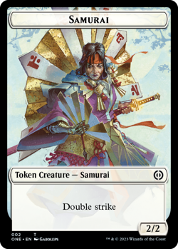 1x Samurai (002) Token MTG Phyrexia: All Will Be One NM Magic Regular - Image 1