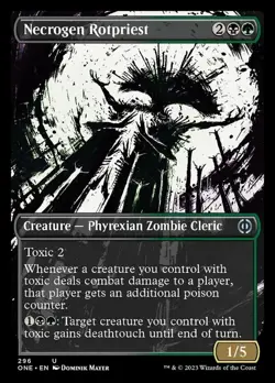 1x (296) Necrogen Rotpriest - FOIL - SHOWCASE ICHOR MTG Phyrexia: All Will Be On - Image 1