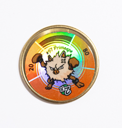 1999 Hasbro Pokemon Battling Coin Game - PRIMEAPE #57 - Image 1