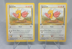 2x Pokemon TCG (1x Spearow & 1x Spearow 1st Edition) Jungle Unlimited 62/64 LP - Image 1