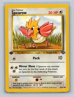 2x Pokemon TCG (1x Spearow & 1x Spearow 1st Edition) Jungle Unlimited 62/64 LP - Image 2