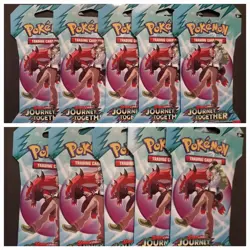 Pokemon TCG: Scarlet & Violet Journey Together Sleeved Booster Pack - Lot of 10 - Image 1