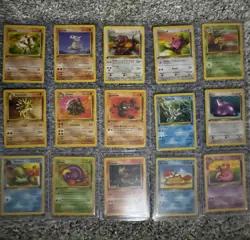 Fifteen Base Set First Edition Jungle And Fossil Set Pokemon Cards 1999 LP-NM - Image 1