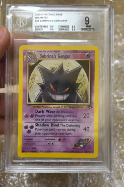 😈Sabrina’s Gengar 2000 GYM Challenge 29/132 ENG BGS 9 Pokemon - Image 1