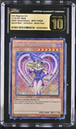 Dark Magician Girl Yugioh 2020 MVP1-ENS56 Secret Rare 1st CGC 10 Pristine - Image 1