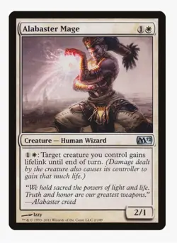 Alabaster Mage #2 M12 Magic Card in Protective Sleeve - Image 1