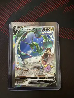 Rayquaza V Pokemon Card Rapid Strike Holo Rare Trading Card - Image 1
