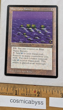 Blue Mana Battery Legends MTG Magic the Gathering CCG card - Image 1