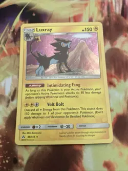Luxray 48/156 Holo Rare Sun & Moon Ultra Prism Pokemon Card - Image 1