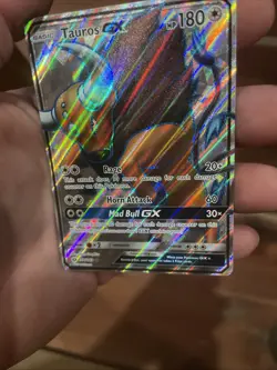 Tauros GX Full Art 144/149 - Sun & Moon Base Set Near Mint Pokemon Card - Image 1
