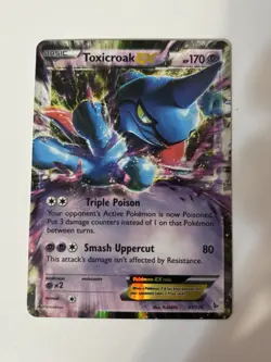Pokemon TCG Toxicroak EX XY Flashfire Holo Rare Card 41/106 - Image 1
