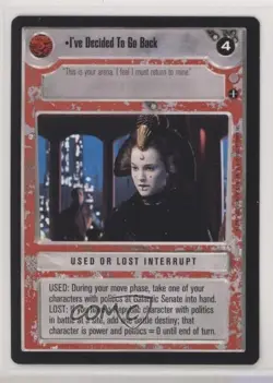 2001 Star Wars Customizable Card Game: Coruscant I've Decided To Go Back #IDTG - Image 1