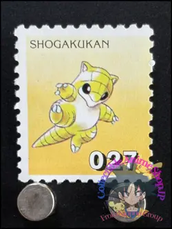 Sandshrew Pokemon Stamp Card Japanese Shogakukan Nintendo Game Anime TCG F - Image 1