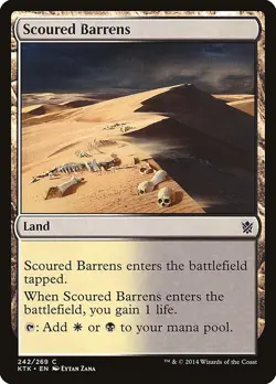 Magic the Gathering MTG - Scoured Barrens - Khans of Tarkir - NM - Image 1